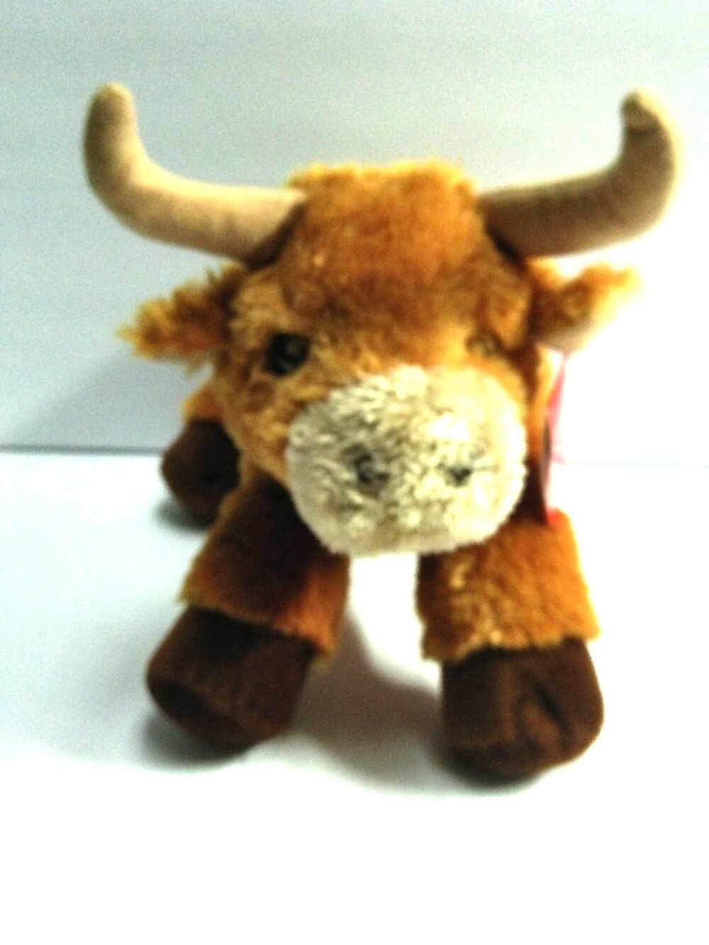 Toro Bull Aurora Flopsie Plush Toy Stuffed Animal Longhorn Steer 12" Long NEW
